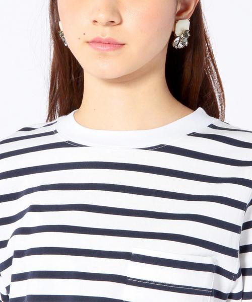 Another Edition(アナザーエディション)の「ショートTシャツ/AEBC SHORT T(Tシャツ/カットソー・レディース・ホワイト/グレー/ネイビー/イエロー/オリーブ・フリー)」の11枚目の写真