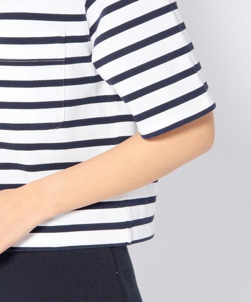 Another Edition(アナザーエディション)の「ショートTシャツ/AEBC SHORT T(Tシャツ/カットソー・レディース・ホワイト/グレー/ネイビー/イエロー/オリーブ・フリー)」の12枚目の写真