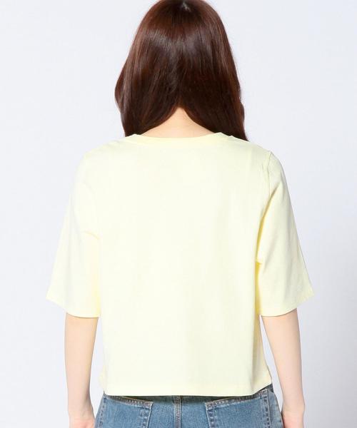 Another Edition(アナザーエディション)の「ショートTシャツ/AEBC SHORT T(Tシャツ/カットソー・レディース・ホワイト/グレー/ネイビー/イエロー/オリーブ・フリー)」の17枚目の写真