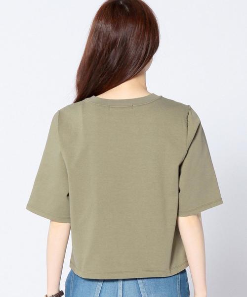 Another Edition(アナザーエディション)の「ショートTシャツ/AEBC SHORT T(Tシャツ/カットソー・レディース・ホワイト/グレー/ネイビー/イエロー/オリーブ・フリー)」の19枚目の写真