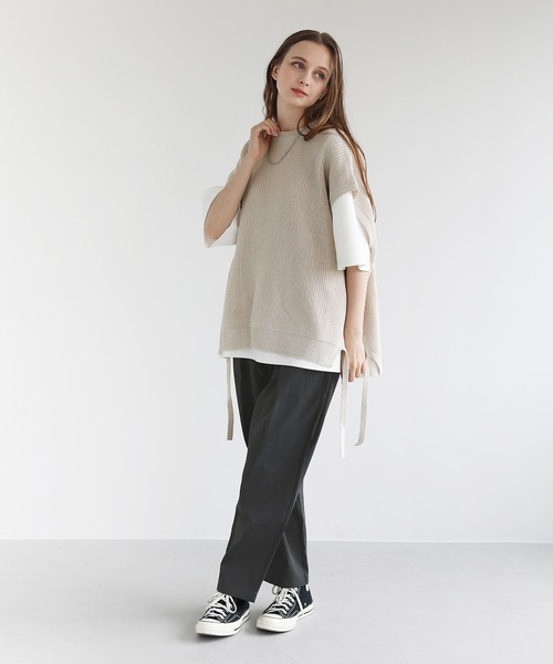 LILL（リル）の「ディープツータックワイドテーパードパンツ（その他パンツ・メンズ・チャコールグレー/ブラック/オフホワイト・S/M/L/XL）」の8枚目の写真