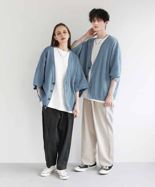 LILL（リル）の「ディープツータックワイドテーパードパンツ（その他パンツ・メンズ・チャコールグレー/ブラック/オフホワイト・S/M/L/XL）」の9枚目の写真