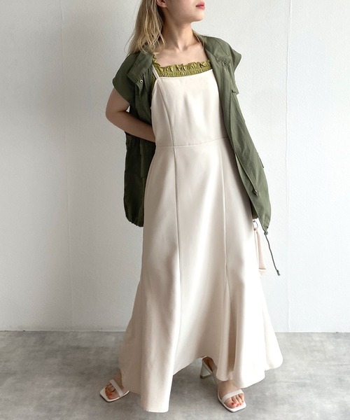 w closet（ダブルクローゼット）の「【2WAY】マーメイドジャンパースカート（ジャンパースカート・レディース・ブラック/ブラウン/アイボリー/ブラウン系その他・FREE）」の21枚目の写真