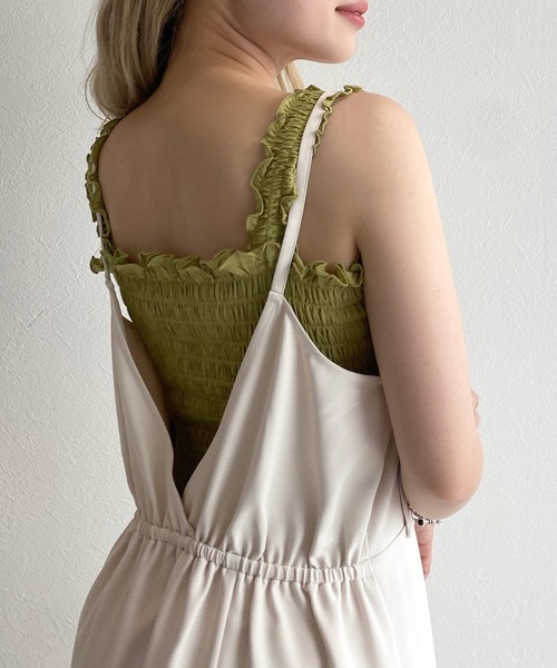 w closet（ダブルクローゼット）の「【2WAY】マーメイドジャンパースカート（ジャンパースカート・レディース・ブラック/ブラウン/アイボリー/ブラウン系その他・FREE）」の6枚目の写真