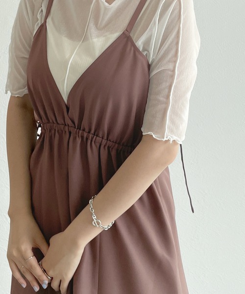 w closet（ダブルクローゼット）の「【2WAY】マーメイドジャンパースカート（ジャンパースカート・レディース・ブラック/ブラウン/アイボリー/ブラウン系その他・FREE）」の7枚目の写真