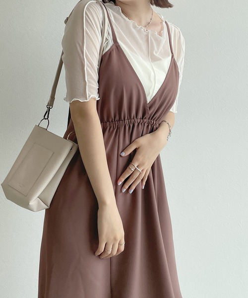 w closet（ダブルクローゼット）の「【2WAY】マーメイドジャンパースカート（ジャンパースカート・レディース・ブラック/ブラウン/アイボリー/ブラウン系その他・FREE）」の11枚目の写真