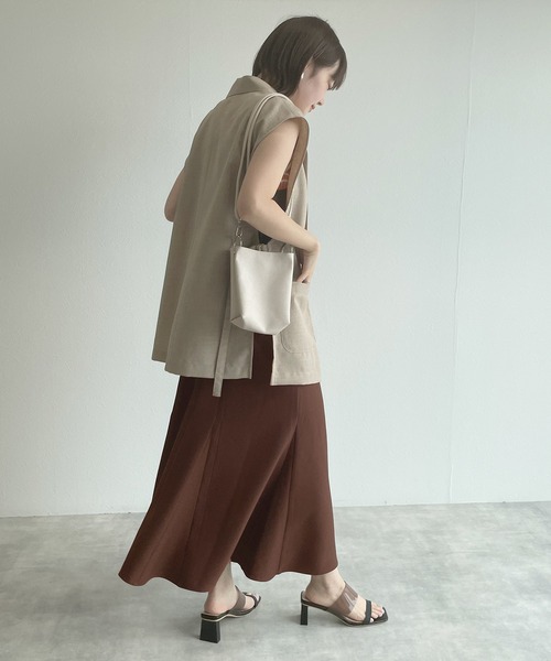 w closet（ダブルクローゼット）の「【2WAY】マーメイドジャンパースカート（ジャンパースカート・レディース・ブラック/ブラウン/アイボリー/ブラウン系その他・FREE）」の12枚目の写真