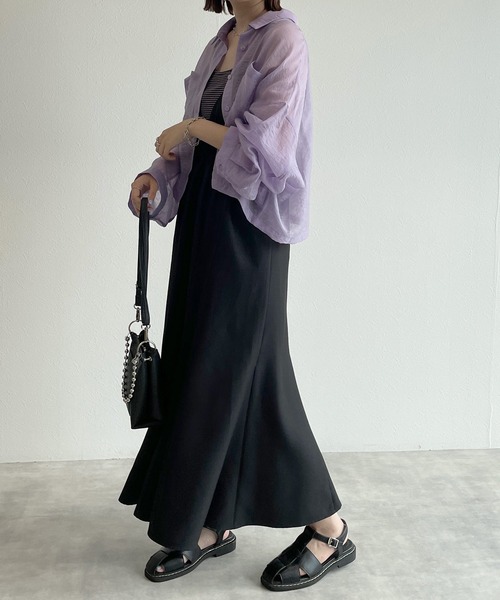 w closet（ダブルクローゼット）の「【2WAY】マーメイドジャンパースカート（ジャンパースカート・レディース・ブラック/ブラウン/アイボリー/ブラウン系その他・FREE）」の14枚目の写真