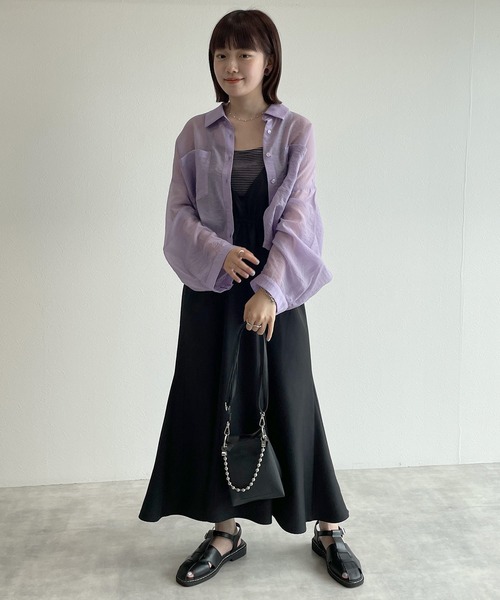 w closet（ダブルクローゼット）の「【2WAY】マーメイドジャンパースカート（ジャンパースカート・レディース・ブラック/ブラウン/アイボリー/ブラウン系その他・FREE）」の19枚目の写真