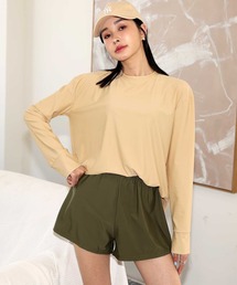 OSYAREVO | 【紫外線カット率99.9％以上】体型カバー ラッシュガード 付き ビキニ セット水着 セットアップ(水着)