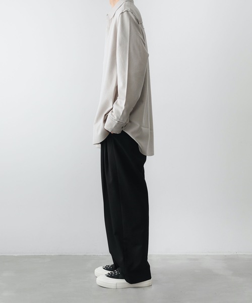 ATTACHMENT(アタッチメント)の「ウール・シルク インターロック カットオフ シャツ / WO / SI INTERLOCK CUT OFF SHIRT(シャツ/ブラウス・メンズ・ダークグレー/グレー系その他/ライトベージュ・2/1/3)」の12枚目の写真