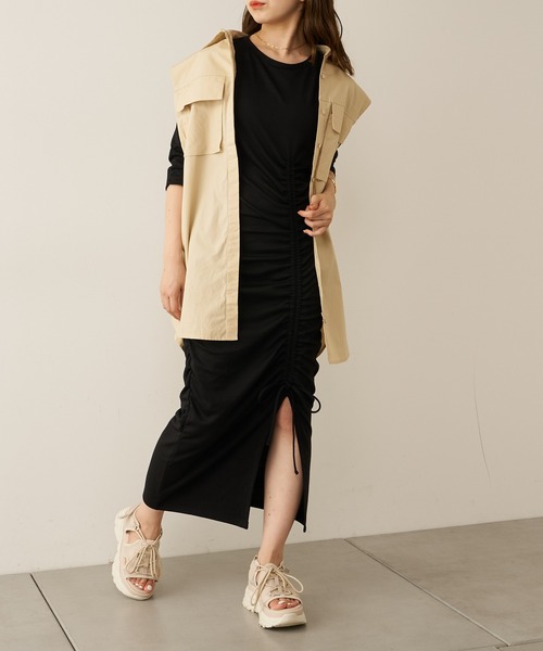 Chico（チコ）の「5分袖ドロストロングワンピース（ワンピース）」 - WEAR