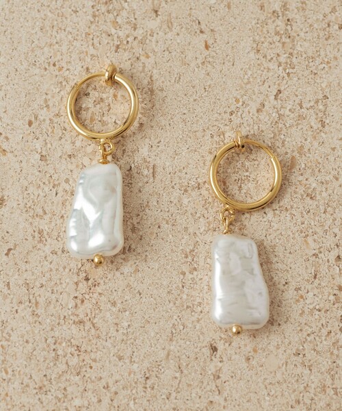 CITEN(シテン)の「<CITEN>フェイクバロックパール ノンホールピアス イヤリング(イヤリング・レディース・ゴールド・FREE)」の4枚目の写真