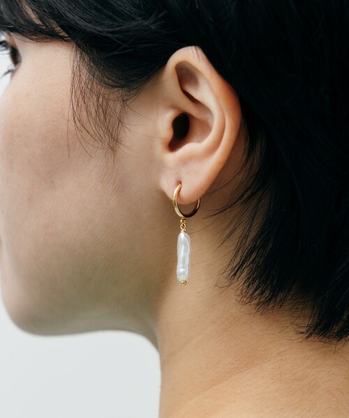 CITEN(シテン)の「<CITEN>フェイクバロックパール ノンホールピアス イヤリング(イヤリング・レディース・ゴールド・FREE)」の7枚目の写真