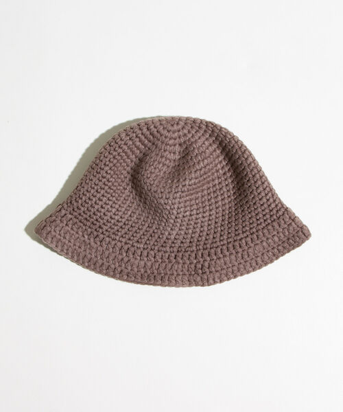 GLOSTER（グロスター）の「【GLOSTER/グロスター】HAND KNIT HAT クロシェ かぎ編み バケットハット（ハット・メンズ・ブラック/レッド/アイボリー/ベージュ・FREE）」の5枚目の写真