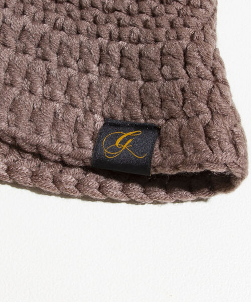 GLOSTER（グロスター）の「【GLOSTER/グロスター】HAND KNIT HAT クロシェ かぎ編み バケットハット（ハット・メンズ・ブラック/レッド/アイボリー/ベージュ・FREE）」の6枚目の写真
