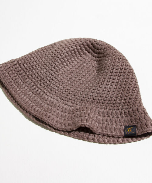 GLOSTER（グロスター）の「【GLOSTER/グロスター】HAND KNIT HAT クロシェ かぎ編み バケットハット（ハット・メンズ・ブラック/レッド/アイボリー/ベージュ・FREE）」の7枚目の写真