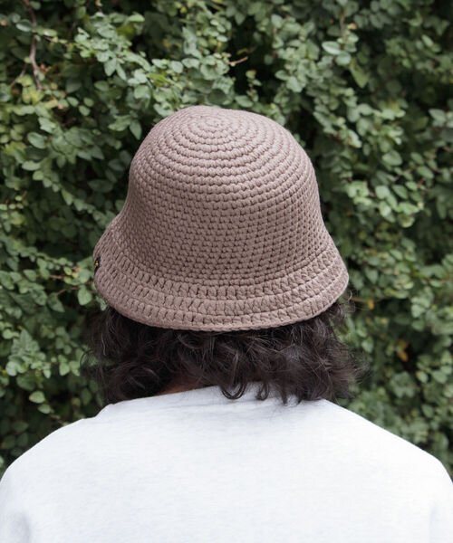GLOSTER（グロスター）の「【GLOSTER/グロスター】HAND KNIT HAT クロシェ かぎ編み バケットハット（ハット・メンズ・ブラック/レッド/アイボリー/ベージュ・FREE）」の9枚目の写真
