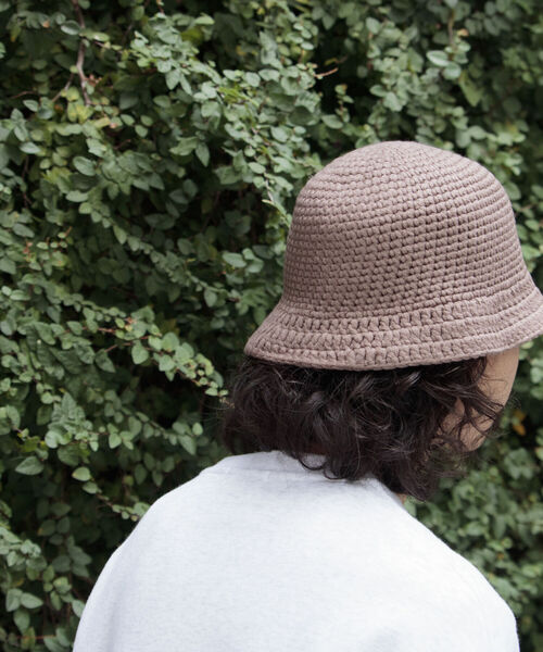GLOSTER（グロスター）の「【GLOSTER/グロスター】HAND KNIT HAT クロシェ かぎ編み バケットハット（ハット・メンズ・ブラック/レッド/アイボリー/ベージュ・FREE）」の17枚目の写真