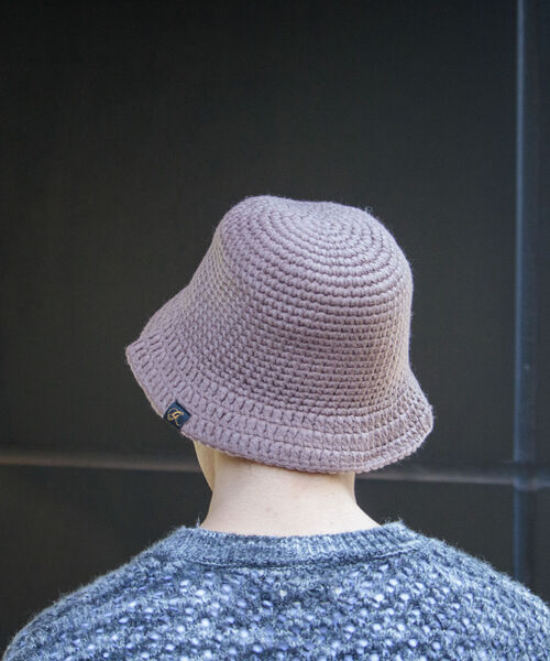 GLOSTER（グロスター）の「【GLOSTER/グロスター】HAND KNIT HAT クロシェ かぎ編み バケットハット（ハット・メンズ・ブラック/レッド/アイボリー/ベージュ・FREE）」の15枚目の写真