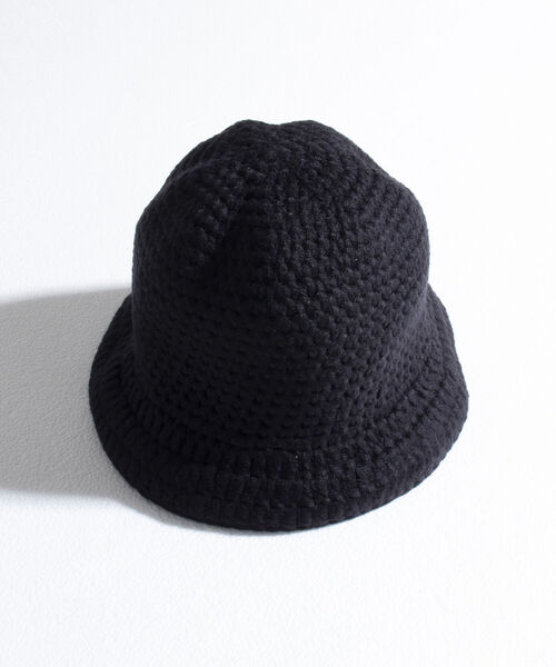GLOSTER（グロスター）の「【GLOSTER/グロスター】HAND KNIT HAT クロシェ かぎ編み バケットハット（ハット・メンズ・ブラック/レッド/アイボリー/ベージュ・FREE）」の18枚目の写真