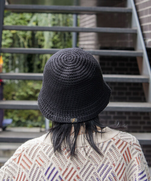 GLOSTER（グロスター）の「【GLOSTER/グロスター】HAND KNIT HAT クロシェ かぎ編み バケットハット（ハット・メンズ・ブラック/レッド/アイボリー/ベージュ・FREE）」の20枚目の写真