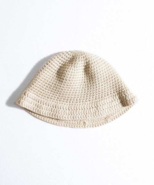 GLOSTER（グロスター）の「【GLOSTER/グロスター】HAND KNIT HAT クロシェ かぎ編み バケットハット（ハット・メンズ・ブラック/レッド/アイボリー/ベージュ・FREE）」の22枚目の写真