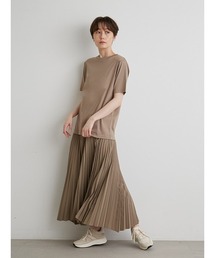 【emmi atelier】ドッキングプリーツワンピース