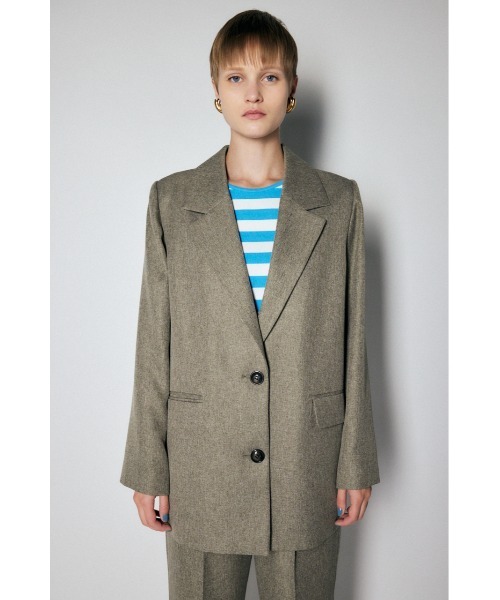 MOUSSY（マウジー）の「2 BUTTON SINGLE ジャケット（テーラードジャケット・レディース・カーキ/ベージュ・1/2）」の3枚目の写真