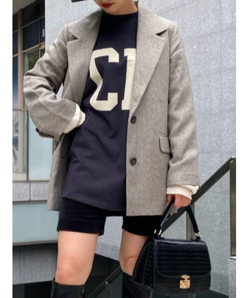 MOUSSY（マウジー）の「2 BUTTON SINGLE ジャケット（テーラードジャケット・レディース・カーキ/ベージュ・1/2）」の16枚目の写真