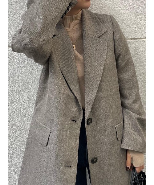 MOUSSY（マウジー）の「2 BUTTON SINGLE ジャケット（テーラードジャケット・レディース・カーキ/ベージュ・1/2）」の17枚目の写真