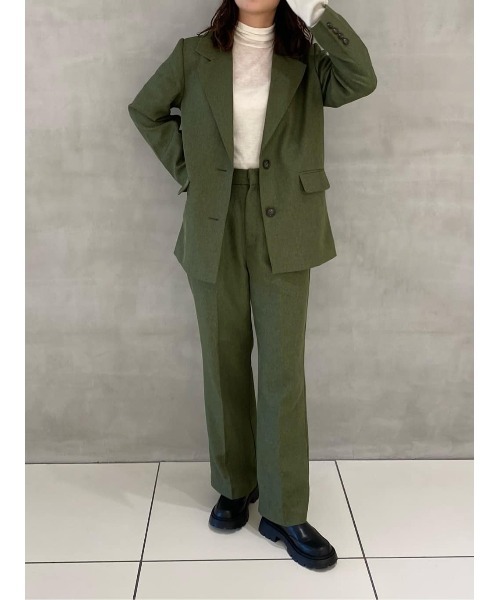 MOUSSY（マウジー）の「2 BUTTON SINGLE ジャケット（テーラードジャケット・レディース・カーキ/ベージュ・1/2）」の21枚目の写真