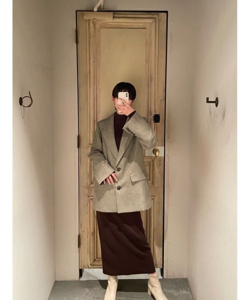 MOUSSY（マウジー）の「2 BUTTON SINGLE ジャケット（テーラードジャケット・レディース・カーキ/ベージュ・1/2）」の22枚目の写真