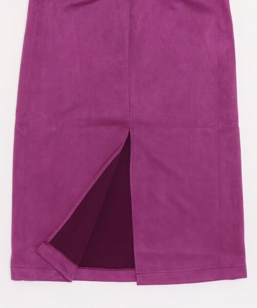 Shelly island（シェリーアイランド）の「エコスウェードタイトスカート（スカート・レディース・ブラック/パープル/ブラウン・M）」の15枚目の写真