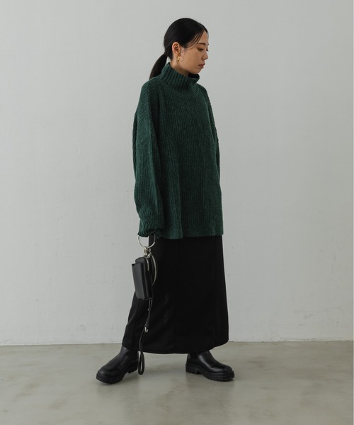 Shelly island（シェリーアイランド）の「エコスウェードタイトスカート（スカート・レディース・ブラック/パープル/ブラウン・M）」の7枚目の写真