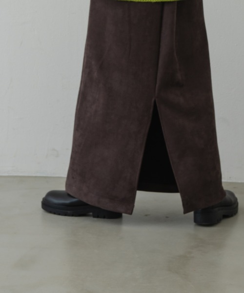 Shelly island（シェリーアイランド）の「エコスウェードタイトスカート（スカート・レディース・ブラック/パープル/ブラウン・M）」の12枚目の写真