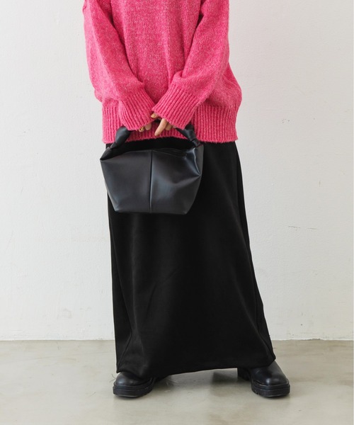 Shelly island（シェリーアイランド）の「エコスウェードタイトスカート（スカート・レディース・ブラック/パープル/ブラウン・M）」の18枚目の写真