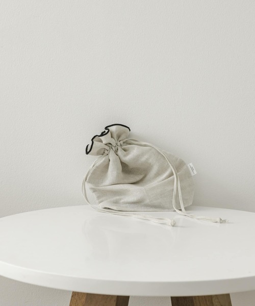 DOORS LIVING PRODUCTS コットンリネンライン巾着M（ポーチ）｜URBAN