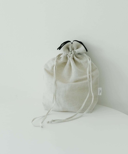 DOORS LIVING PRODUCTS コットンリネンライン巾着M（ポーチ）｜URBAN