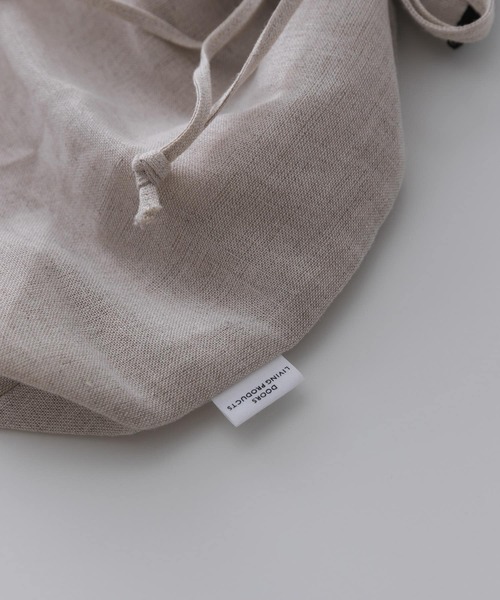 URBAN RESEARCH DOORS（アーバンリサーチドアーズ）の「DOORS LIVING PRODUCTS　コットンリネンライン巾着M（ポーチ・レディース・ブラック・MEDIUM）」の12枚目の写真