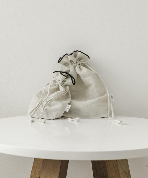 【♡alohamana♡】Atelier DorF’2026(巾着付き) DOORS LIVING PRODUCTS コットンリネンライン巾着M（ポーチ）｜URBAN