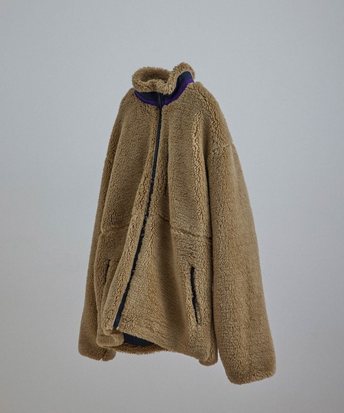 JUNRED（ジュンレッド）の「ボアフリーススタンドブルゾン（ブルゾン・メンズ・ブラック/ベージュ/オフホワイト・S/M/L）」の3枚目の写真