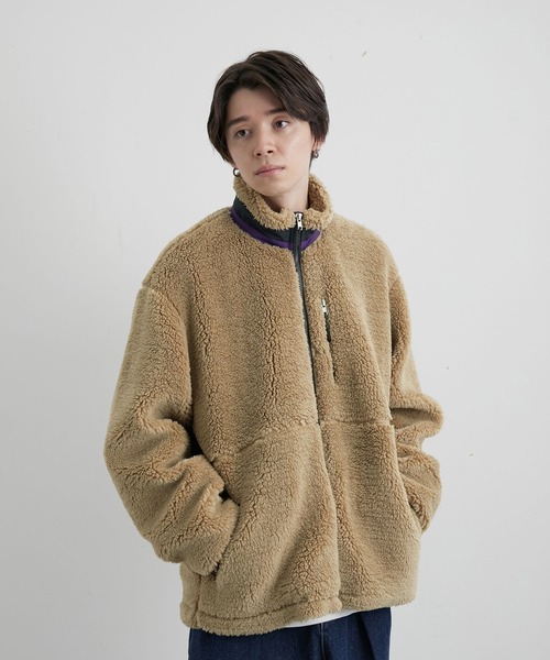 JUNRED（ジュンレッド）の「ボアフリーススタンドブルゾン（ブルゾン・メンズ・ブラック/ベージュ/オフホワイト・S/M/L）」の10枚目の写真