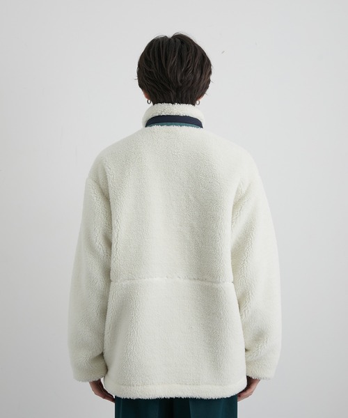 JUNRED（ジュンレッド）の「ボアフリーススタンドブルゾン（ブルゾン・メンズ・ブラック/ベージュ/オフホワイト・S/M/L）」の19枚目の写真