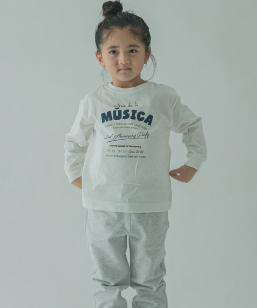 FORK&SPOON（フォークアンドスプーン）の「『親子リンク』FORK&SPOON　ロゴプリントロングスリーブTシャツ(KIDS)（Tシャツ/カットソー・キッズ・ブラック/オフホワイト・120/105/135）」の6枚目の写真
