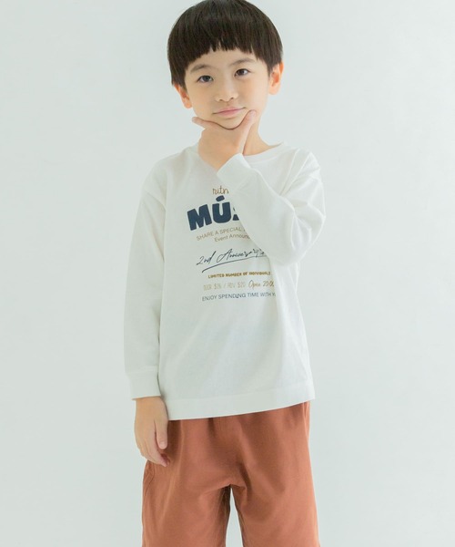 FORK&SPOON（フォークアンドスプーン）の「『親子リンク』FORK&SPOON　ロゴプリントロングスリーブTシャツ(KIDS)（Tシャツ/カットソー・キッズ・ブラック/オフホワイト・120/105/135）」の14枚目の写真