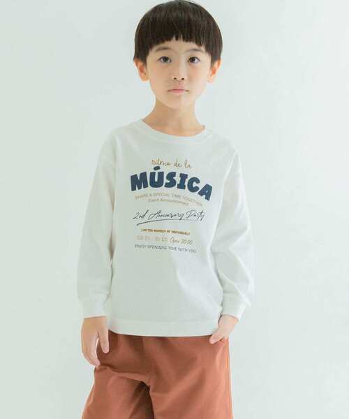 FORK&SPOON（フォークアンドスプーン）の「『親子リンク』FORK&SPOON　ロゴプリントロングスリーブTシャツ(KIDS)（Tシャツ/カットソー・キッズ・ブラック/オフホワイト・120/105/135）」の16枚目の写真