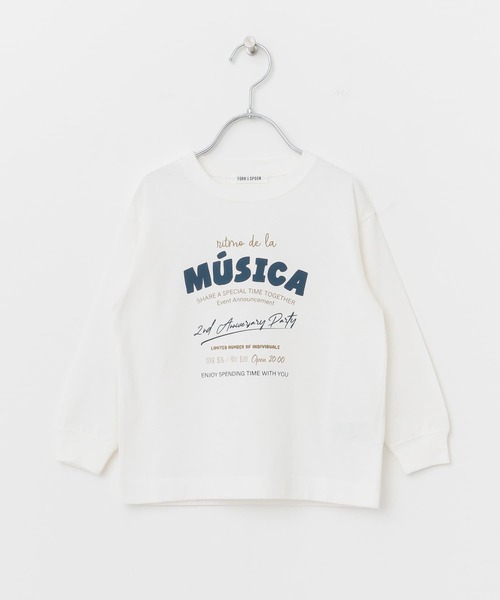 FORK&SPOON（フォークアンドスプーン）の「『親子リンク』FORK&SPOON　ロゴプリントロングスリーブTシャツ(KIDS)（Tシャツ/カットソー・キッズ・ブラック/オフホワイト・120/105/135）」の21枚目の写真