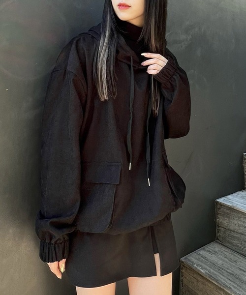 Figments（フィグメンツ）の「コーデュロイパーカー（パーカー・レディース・ブラック/ベージュ・FREE）」の13枚目の写真