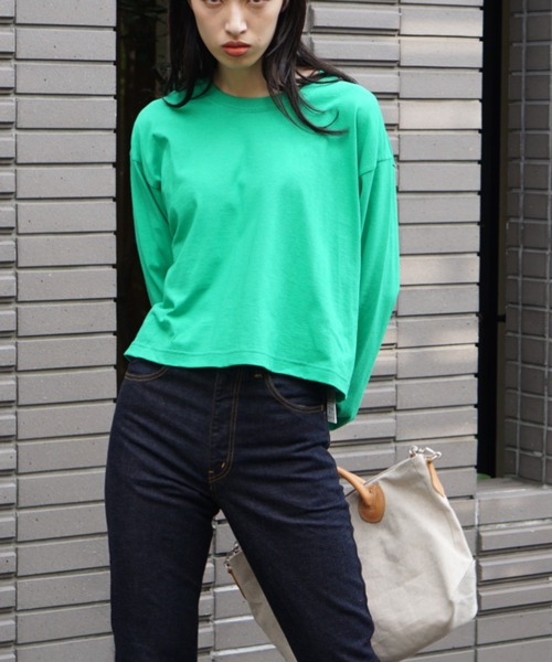 C.E.L.STORE(セルストア)の「GILDAN/ギルダン SHORT LENGTH LS TEE ショートレングスLS-Tシャツ(Tシャツ/カットソー・レディース・サンドベージュ/グリーン/オリーブ/ホワイト/ピンク系/ネイビー/チャコールグレー/ライトグレー/ブラック・LARGE)」の7枚目の写真